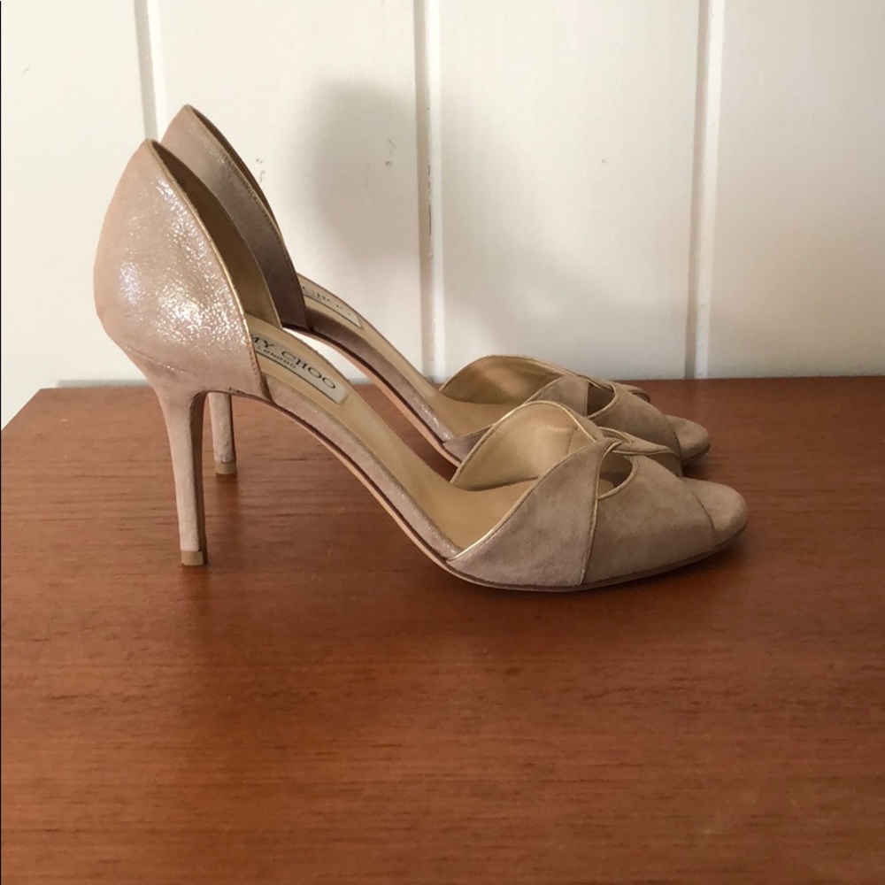 Jimmy Choo Nude Sandals/Heels. Good condition.